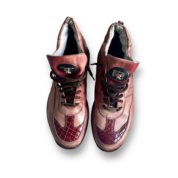Mauri Gator Sneakers in Burgundy Color Size 9 - Picture 1 of 11
